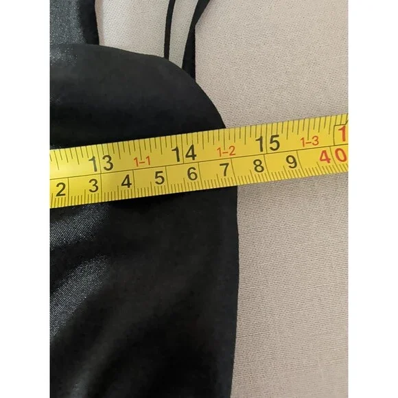 Women's Size Small Black Satin Halter Neck Formal Dress Evening Gown - Picture 8 of 12